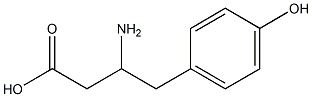 3-氨基-4-(4-羥基苯基)丁酸 結構式