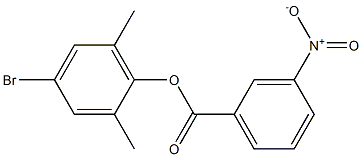 4-bromo-2,6-dimethylphenyl 3-nitrobenzoate Struktur