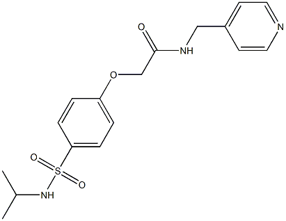 2-{4-[(isopropylamino)sulfonyl]phenoxy}-N-(4-pyridinylmethyl)acetamide Struktur