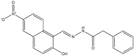 N'-({2-hydroxy-6-nitro-1-naphthyl}methylene)-2-phenylacetohydrazide Struktur