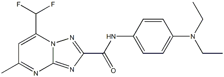 N-[4-(diethylamino)phenyl]-7-(difluoromethyl)-5-methyl[1,2,4]triazolo[1,5-a]pyrimidine-2-carboxamide Struktur