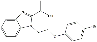 1-{1-[2-(4-bromophenoxy)ethyl]-1H-benzimidazol-2-yl}ethanol Struktur