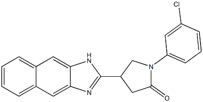 1-(3-chlorophenyl)-4-(1H-naphtho[2,3-d]imidazol-2-yl)-2-pyrrolidinone Struktur