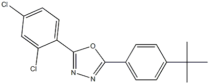 2-[4-(tert-butyl)phenyl]-5-(2,4-dichlorophenyl)-1,3,4-oxadiazole Struktur