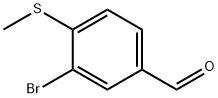 3-bromo-4-(methylsulfanyl)benzaldehyde Struktur