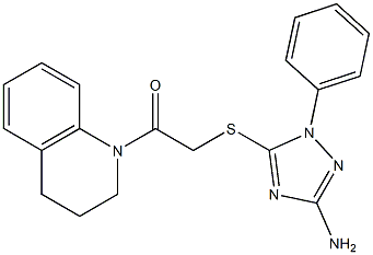 5-{[2-(3,4-dihydro-1(2H)-quinolinyl)-2-oxoethyl]sulfanyl}-1-phenyl-1H-1,2,4-triazol-3-ylamine Struktur