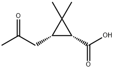 (1R,3S)-2,2-Dimethyl-3-(2-oxopropyl)cyclopropanecarboxylic acid Struktur