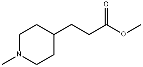 4-Piperidinepropanoic acid, 1-methyl-, methyl ester Struktur