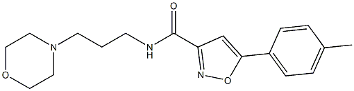 5-(4-methylphenyl)-N-[3-(4-morpholinyl)propyl]-3-isoxazolecarboxamide Struktur