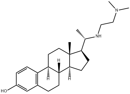 19-Norpregna-1,3,5(10)-trien-3-ol, 20-[[2-(dimethylamino)ethyl]amino]-, (20S)- Struktur