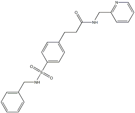 3-{4-[(benzylamino)sulfonyl]phenyl}-N-(2-pyridinylmethyl)propanamide Struktur