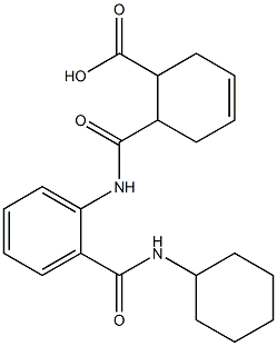 6-({2-[(cyclohexylamino)carbonyl]anilino}carbonyl)-3-cyclohexene-1-carboxylic acid Struktur