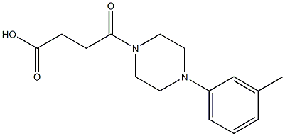 4-[4-(3-methylphenyl)-1-piperazinyl]-4-oxobutanoicacid Struktur