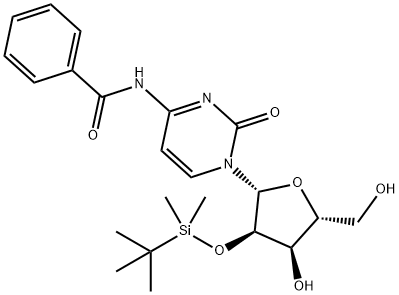 N-benzoyl-2'-O-(tert-butyldimethylsilyl)cytidine Struktur