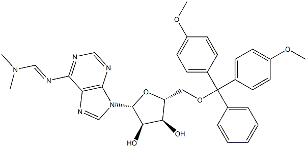 5'-O-(4,4'-dimethoxytrityl)-N6-dimethylaminomethyleneadenosine Struktur