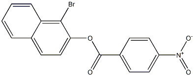 1-bromo-2-naphthyl 4-nitrobenzoate Struktur