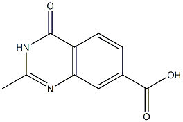 2-methyl-4-oxo-3,4-dihydroquinazoline-7-carboxylic acid Struktur