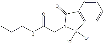 2-(1,1-dioxido-3-oxo-1,2-benzisothiazol-2(3H)-yl)-N-propylacetamide Struktur