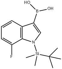 Boronic acid, [1-[(1,1-dimethylethyl)dimethylsilyl]-7-fluoro-1H-indol-3-yl]- (9CI) Struktur