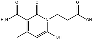 3-(3-carbamoyl-6-hydroxy-4-methyl-2-oxopyridin-1(2H)-yl)propanoic acid Struktur