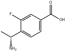 4-((1R)-1-AMINOETHYL)-3-FLUOROBENZOIC ACID Struktur