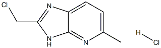 2-(Chloromethyl)-5-methyl-3H-imidazo[4,5-b]pyridine hydrochloride Struktur