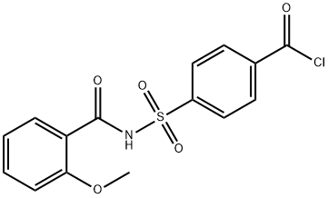 4-[(2-methoxybenzoyl)sulfamoyl]benzoyl chloride Struktur