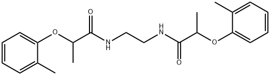 2-(2-methylphenoxy)-N-(2-{[2-(2-methylphenoxy)propanoyl]amino}ethyl)propanamide Struktur