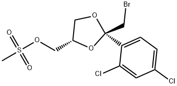 [(2R*, 4R*) -2-(bromomethyl)-2-(2,4-dichlorophenyl)-1,3-dioxolan-4-yl]methyl methanesulfonate Struktur