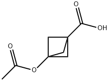 3-(acetyloxy)bicyclo[1.1.1]pentane-1-carboxylic acid Struktur