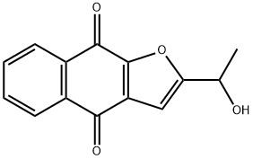 Naphtho[2,3-b]furan-4,9-dione, 2-(1-hydroxyethyl)- Struktur