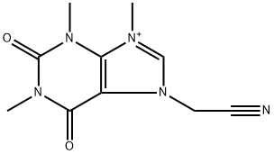 7-(cyanomethyl)-1,3,9-trimethyl-2,6-dioxo-2,3,6,7-tetrahydro-1H-purin-9-ium Struktur