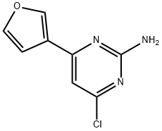 2-Amino-4-chloro-6-(3-furyl)pyrimidine Struktur