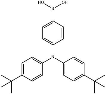 (4-(Bis(4-(tert-butyl)phenyl)amino)phenyl)boronic acid Struktur