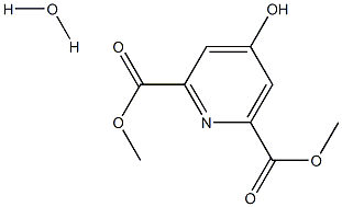 Dimethyl 4-Hydroxy-2,6-pyridinedicarboxylate Monohydrate Struktur