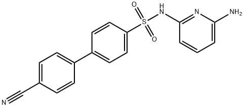 N-(6-Amino-2-pyridinyl)-4'-cyano-[1,1'-biphenyl]-4-sulfonamide Struktur