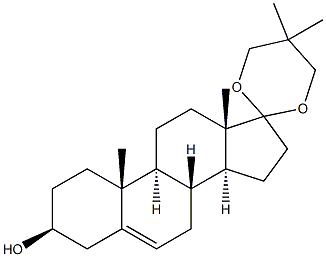 17,17-(2,2-Dimethyltrimethylenedioxy)androst-5-en-3 beta-ol Struktur