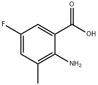 2-amino-5-fluoro-3-methylbenzoic acid Struktur