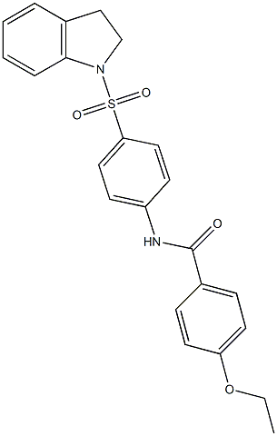 N-[4-(2,3-dihydro-1H-indol-1-ylsulfonyl)phenyl]-4-ethoxybenzamide Struktur