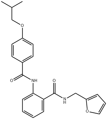 N-(2-furylmethyl)-2-[(4-isobutoxybenzoyl)amino]benzamide Struktur