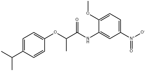 2-(4-isopropylphenoxy)-N-(2-methoxy-5-nitrophenyl)propanamide Struktur