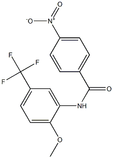 N-[2-methoxy-5-(trifluoromethyl)phenyl]-4-nitrobenzamide Struktur