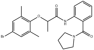 2-(4-bromo-2,6-dimethylphenoxy)-N-[2-(1-pyrrolidinylcarbonyl)phenyl]propanamide Struktur