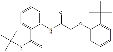 N-(tert-butyl)-2-({2-[2-(tert-butyl)phenoxy]acetyl}amino)benzamide Struktur