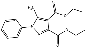 5-AMino-1-phenyl-1H-pyrazole-3,4-dicarboxylic acid diethyl ester Struktur