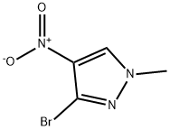 3-bromo-1-methyl-4-nitro-1H-pyrazole Struktur