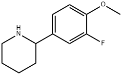 2-(3-fluoro-4-methoxyphenyl)piperidine Struktur