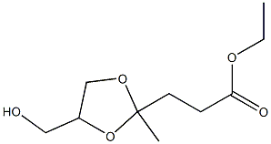 Ethyl 3-[4-(hydroxymethyl)-2-methyl-1,3-dioxolan-2-yl]propanoate Struktur