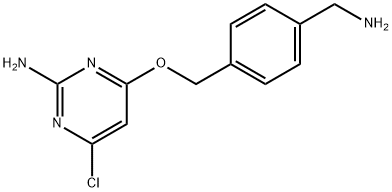 4-((4-(Aminomethyl)benzyl)oxy)-6-chloropyrimidin-2-amine Struktur