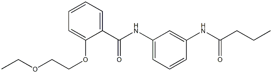 N-[3-(butyrylamino)phenyl]-2-(2-ethoxyethoxy)benzamide Struktur